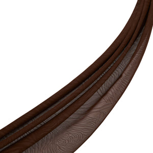 Dört Mevsim Acı Kahve Zebra Desenli Monogram Şal
