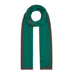Dört Mevsim Benetton Yeşili Monogram Şal
