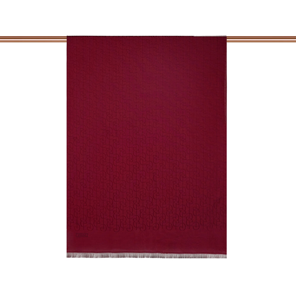 Dört Mevsim Bordo İE Monogram Şal