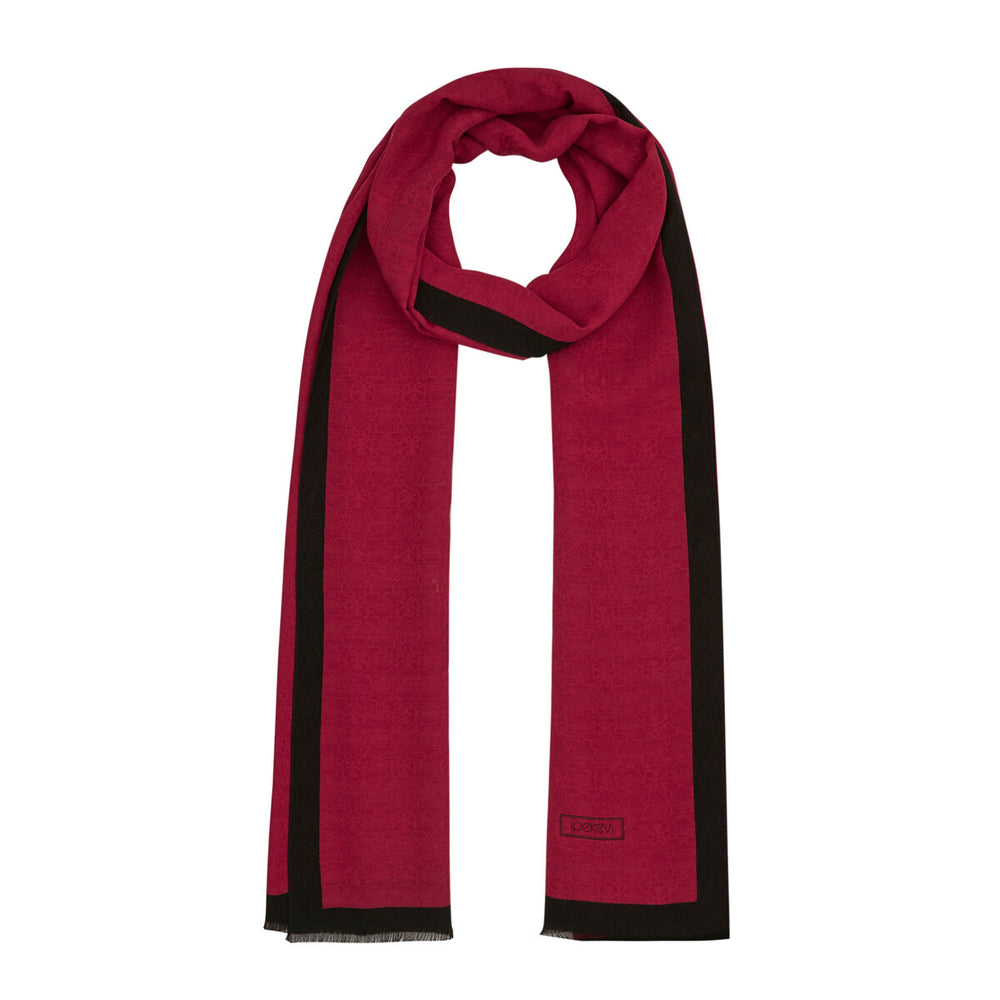 Dört Mevsim Bordo Monogram Şal