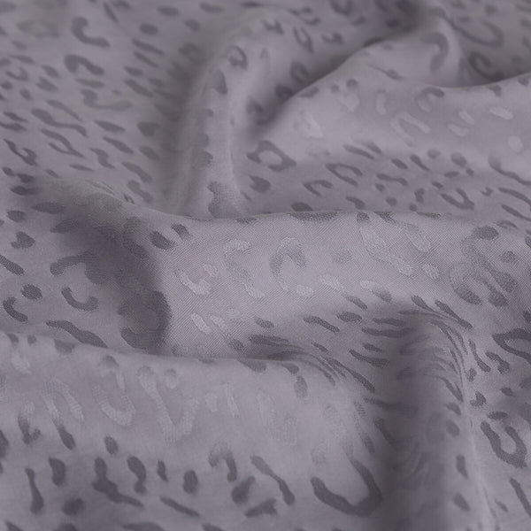Dört Mevsim Leopar Desenli Buz Beyazı Şal