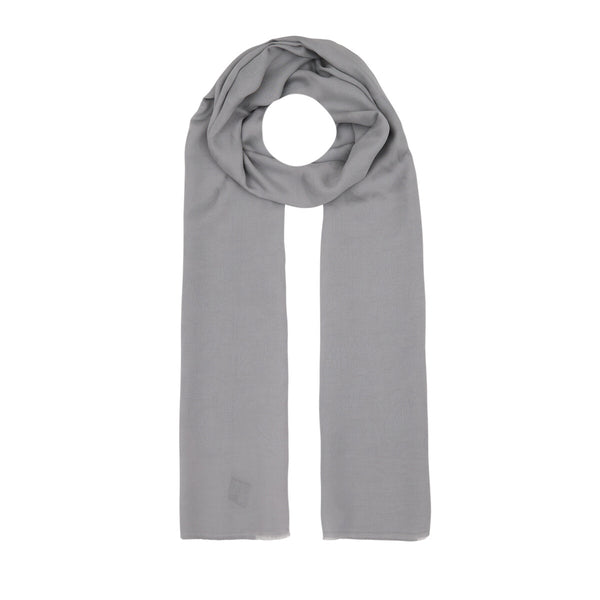 Dört Mevsim Buz Beyazı Paisley Monogram Şal