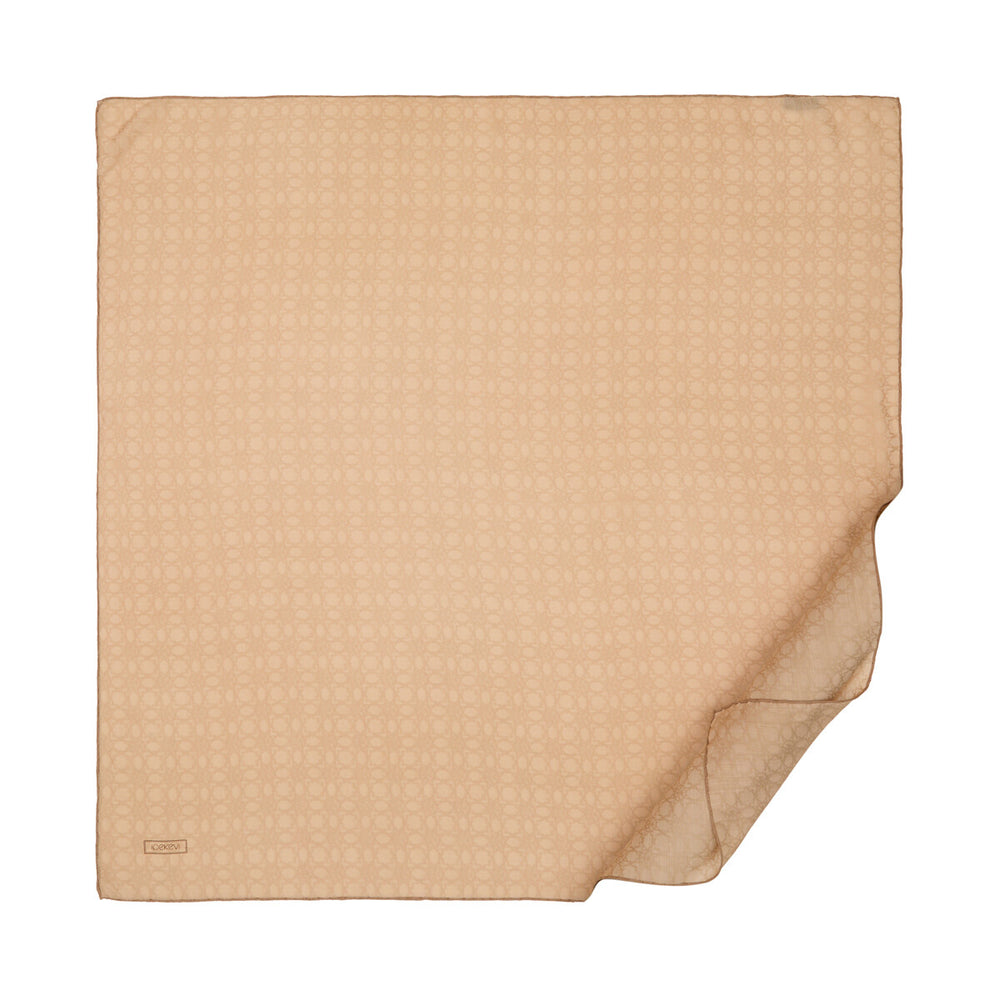 Dört Mevsim Camel Monogram Eşarp