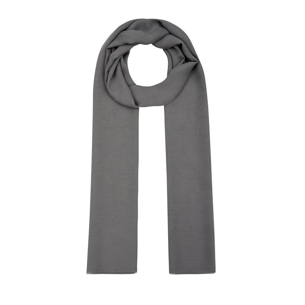 Dört Mevsim Gümüş Paisley Monogram Şal