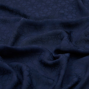 Dört Mevsim Lacivert Monogram Eşarp