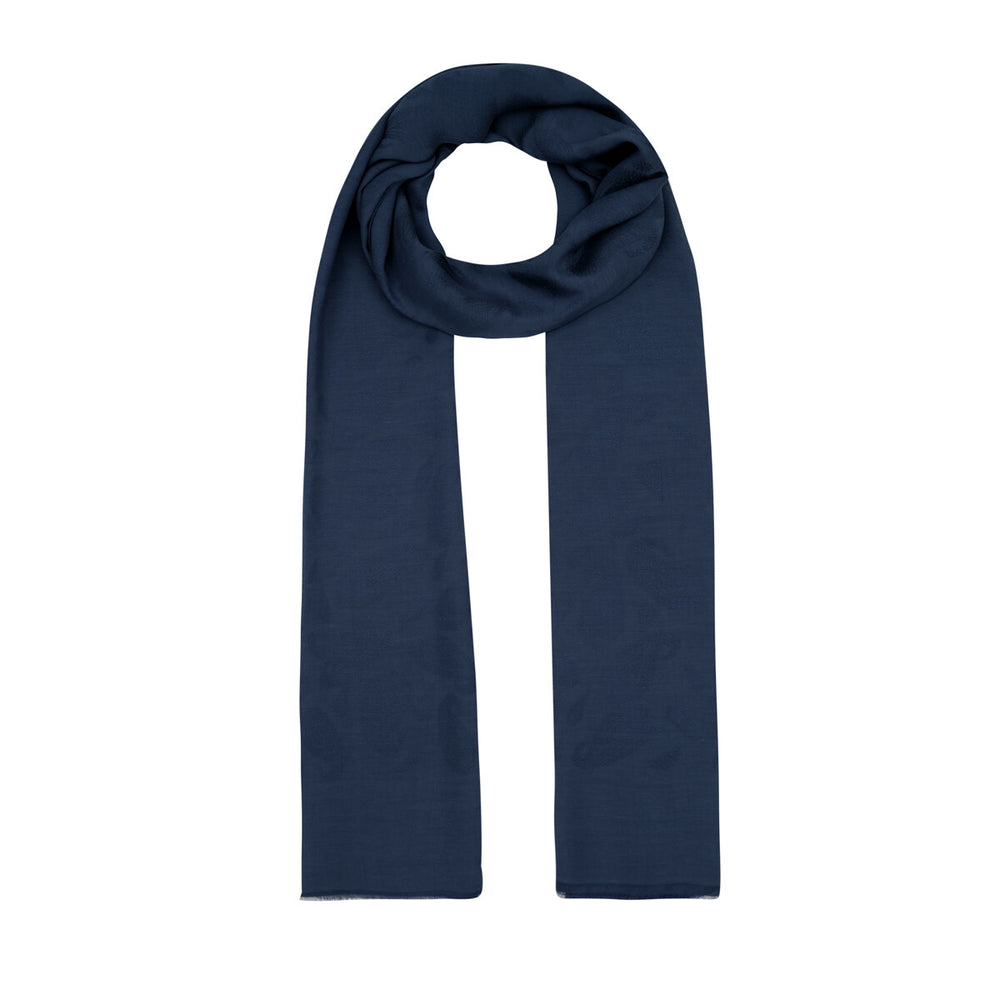 Dört Mevsim Lacivert Paisley Monogram Şal
