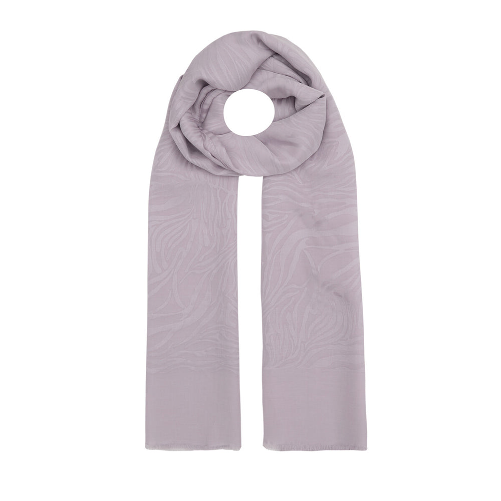 Dört Mevsim Leylak Zebra Desenli Monogram Şal