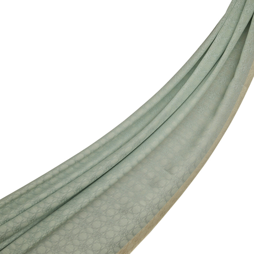 Dört Mevsim Mint Yeşili Monogram Şal
