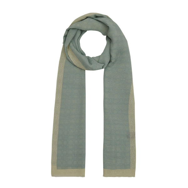 Dört Mevsim Mint Yeşili Monogram Şal