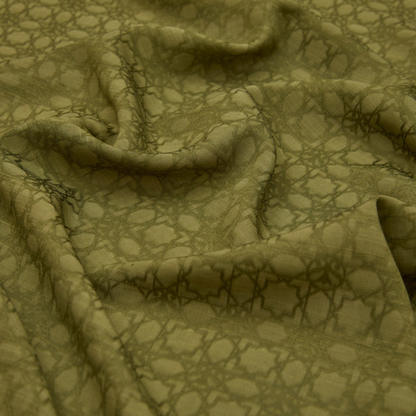 Dört Mevsim Osmanlı Yeşili Monogram Eşarp