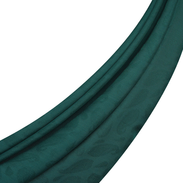 Dört Mevsim Petrol Yeşili Paisley Monogram Şal