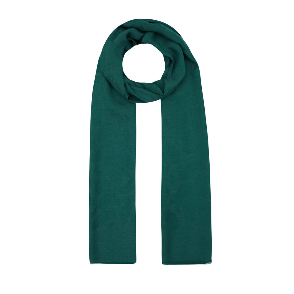 Dört Mevsim Petrol Yeşili Paisley Monogram Şal