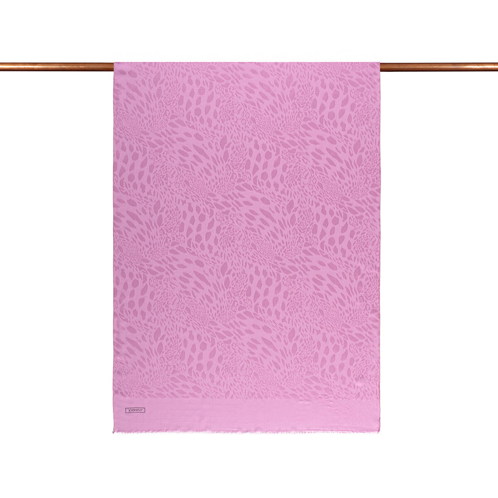Dört Mevsim Şeker Pembe Vahra Desenli Şal
