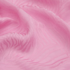 Dört Mevsim Şeker Pembe Zebra Desenli Monogram Şal