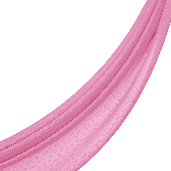 Dört Mevsim Leopar Desenli Şeker Pembe Şal