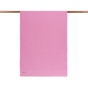 Dört Mevsim Leopar Desenli Şeker Pembe Şal
