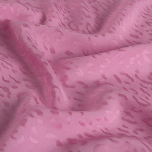 Dört Mevsim Leopar Desenli Şeker Pembe Şal
