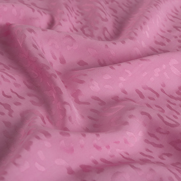Dört Mevsim Leopar Desenli Şeker Pembe Şal