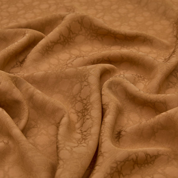 Dört Mevsim Sütlü Kahve Monogram Eşarp