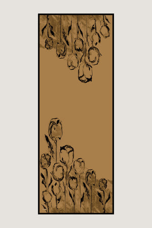Eva Pamuk İpek Şal 70x190 Cm - Safran