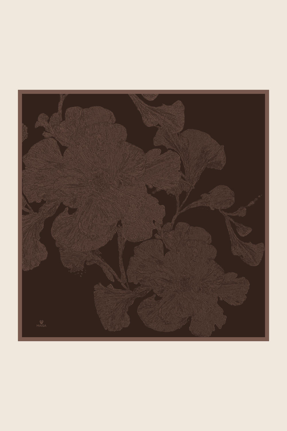 Farah Mulberry İpek Eşarp 90x90 cm - Acı Kahve