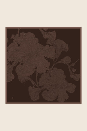 Farah Mulberry İpek Eşarp 90x90 cm - Acı Kahve