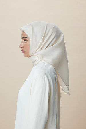 Farah Mulberry İpek Eşarp 90x90 cm - Açık Pudra