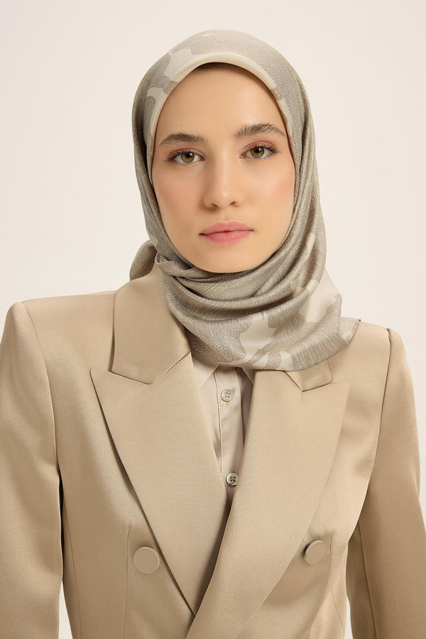 Farah Mulberry İpek Eşarp 90x90 cm - Bej