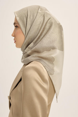 Farah Mulberry İpek Eşarp 90x90 cm - Bej