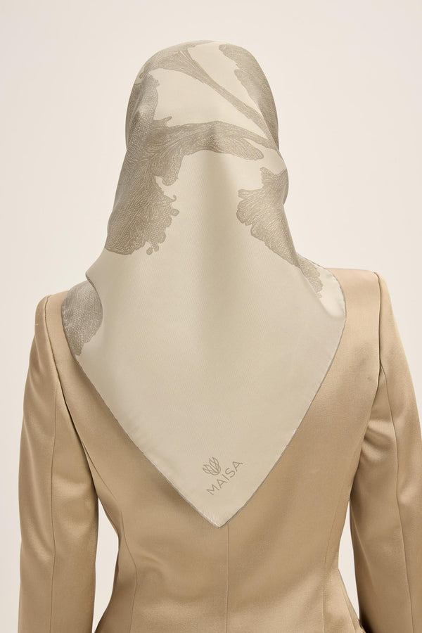 Farah Mulberry İpek Eşarp 90x90 cm - Bej