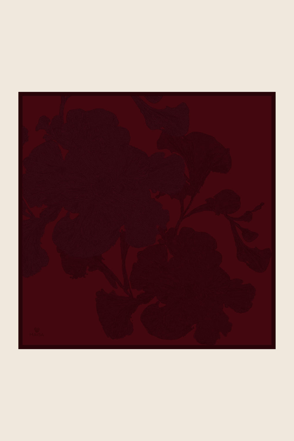 Farah Mulberry İpek Eşarp 90x90 cm - Bordo