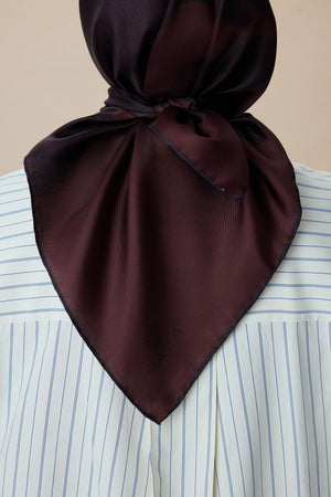 Farah Mulberry İpek Eşarp 90x90 cm - Bordo