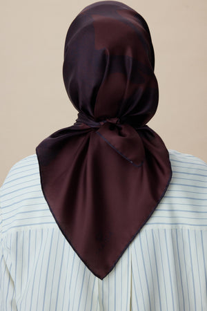 Farah Mulberry İpek Eşarp 90x90 cm - Bordo