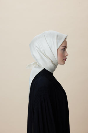 Farah Mulberry İpek Eşarp 90x90 cm - Fildişi