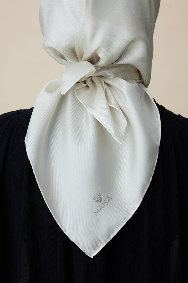 Farah Mulberry İpek Eşarp 90x90 cm - Fildişi