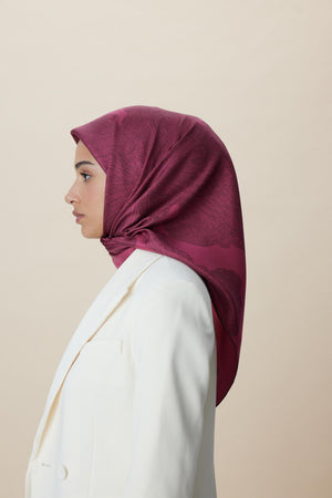 Farah Mulberry İpek Eşarp 90x90 cm - Gül Kurusu