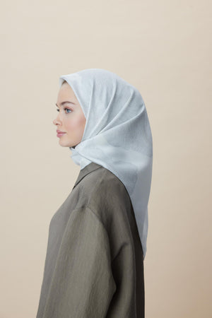 Farah Mulberry İpek Eşarp 90x90 cm - Gümüş