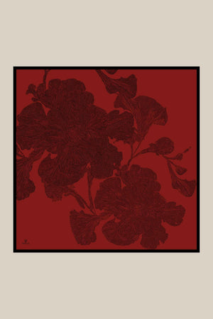Farah Mulberry İpek Eşarp 90x90 cm - Kırmızı