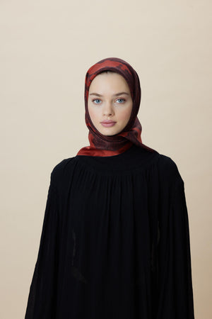 Farah Mulberry İpek Eşarp 90x90 cm - Kırmızı