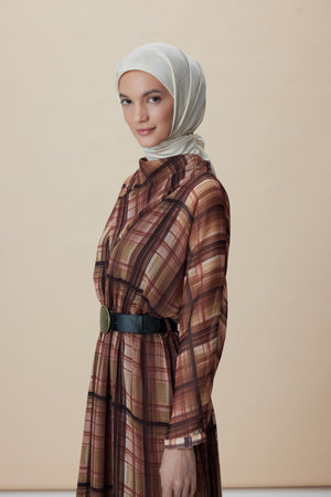 Farah Mulberry İpek Eşarp 90x90 cm - Krem