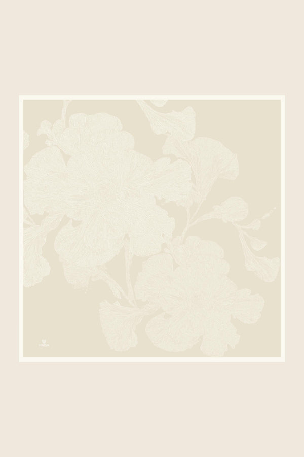 Farah Mulberry İpek Eşarp 90x90 cm - Krem