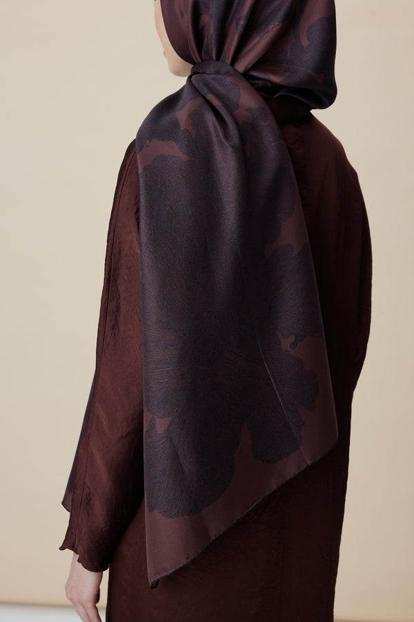 Farah Mulberry İpek Şal 70x190 - Bordo
