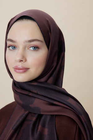 Farah Mulberry İpek Şal 70x190 - Bordo