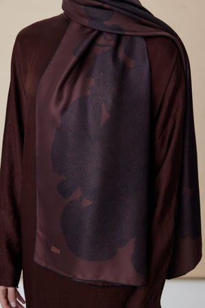 Farah Mulberry İpek Şal 70x190 - Bordo