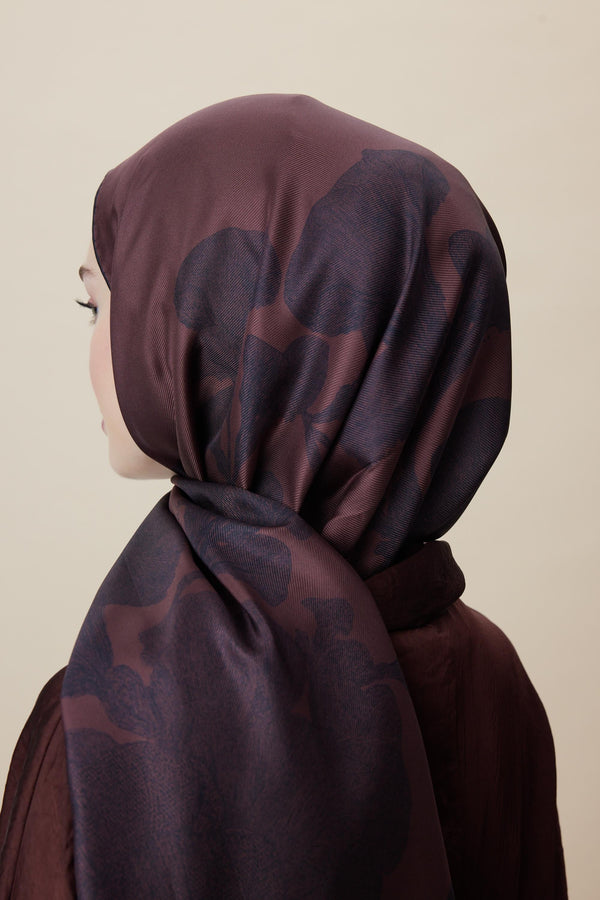 Farah Mulberry İpek Şal 70x190 - Bordo