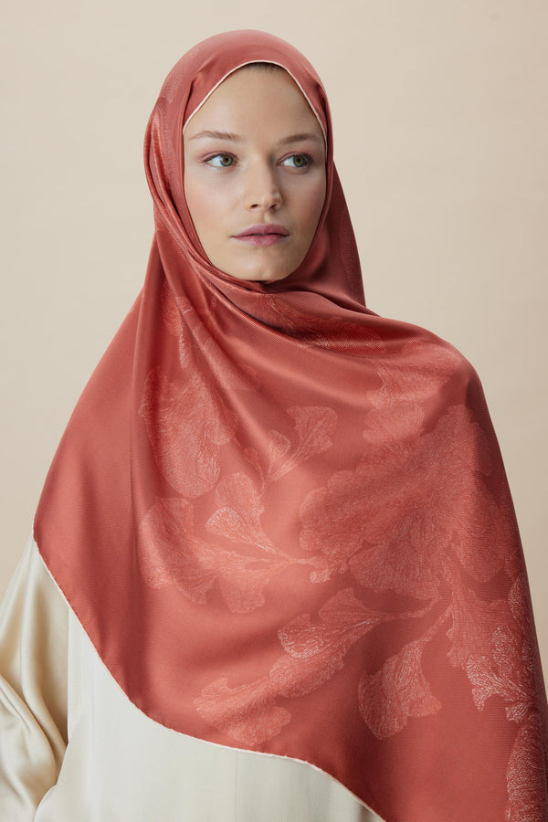 Farah Mulberry İpek Şal 70x190 cm - Gül Kurusu