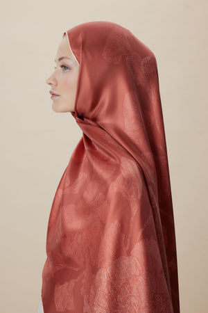 Farah Mulberry İpek Şal 70x190 cm - Gül Kurusu