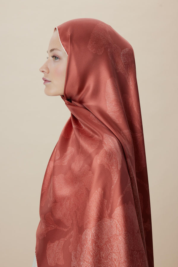 Farah Mulberry İpek Şal 70x190 cm - Gül Kurusu