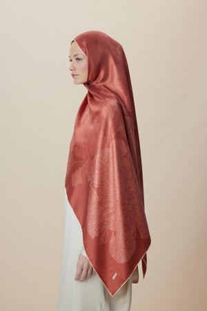 Farah Mulberry İpek Şal 70x190 cm - Gül Kurusu