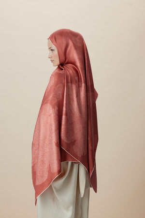 Farah Mulberry İpek Şal 70x190 cm - Gül Kurusu